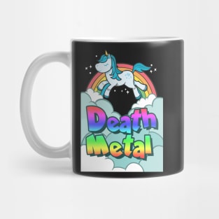 Rainbow Death Metal Unicorn Mug